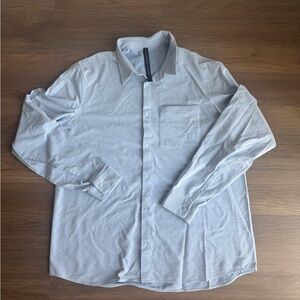 lululemon light blue Casual Button Down Shirt size XXL